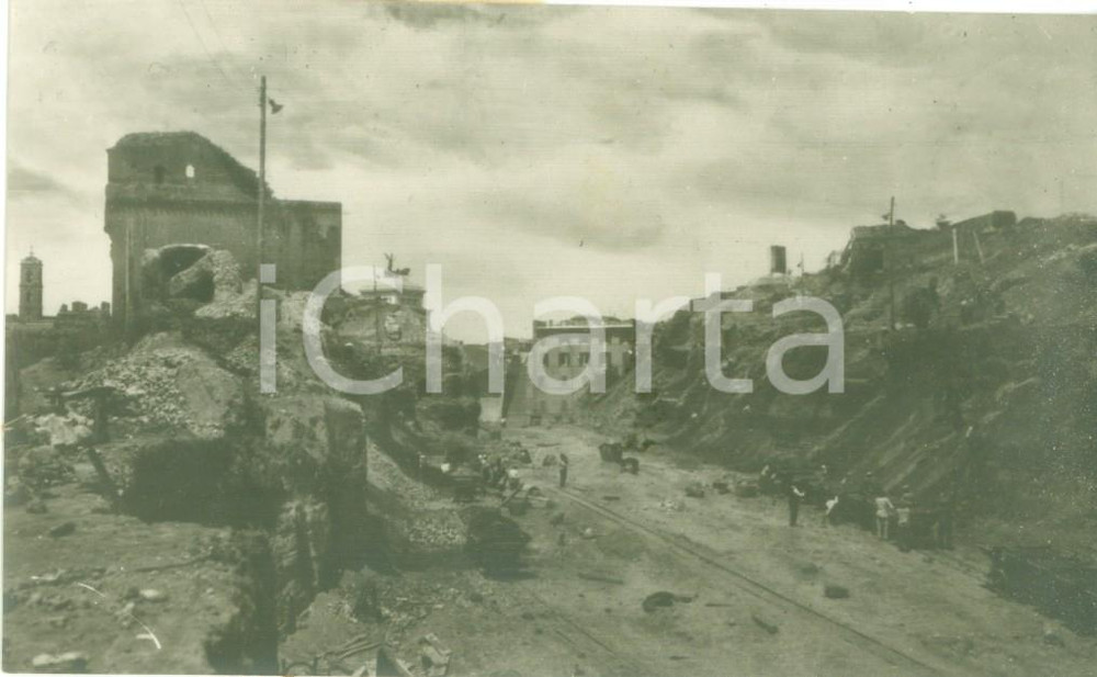 Fotografia d epoca originale 1930 ca ROMA Sventramento e terrapieni per costruzione VIA DELL IMPERO Foto 1
