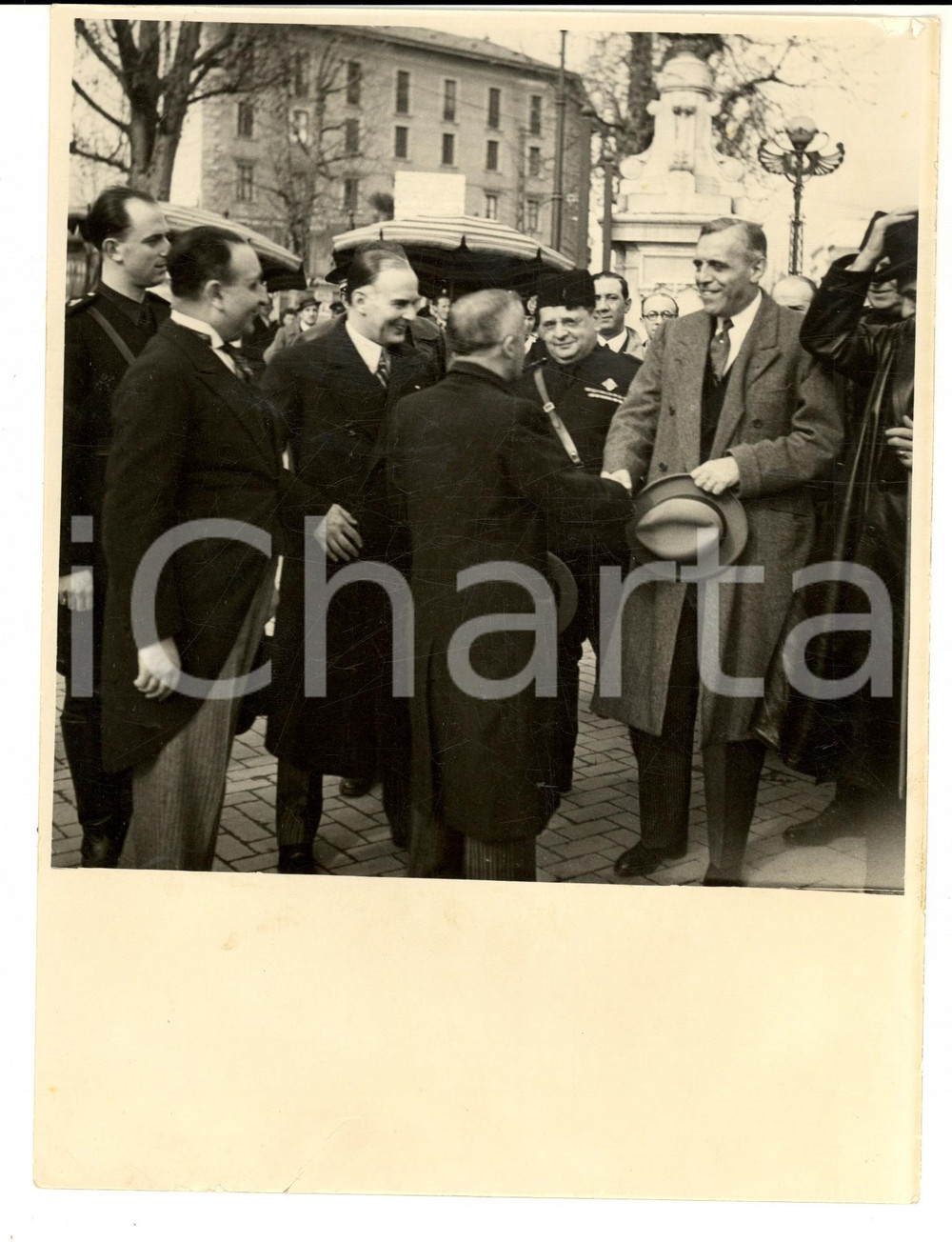 Fotografia d epoca originale 1937 MILANO JosÃ© Maria CANTILO ambasciatore ARGENTINA visita FIERA CAMPIONARIA 1