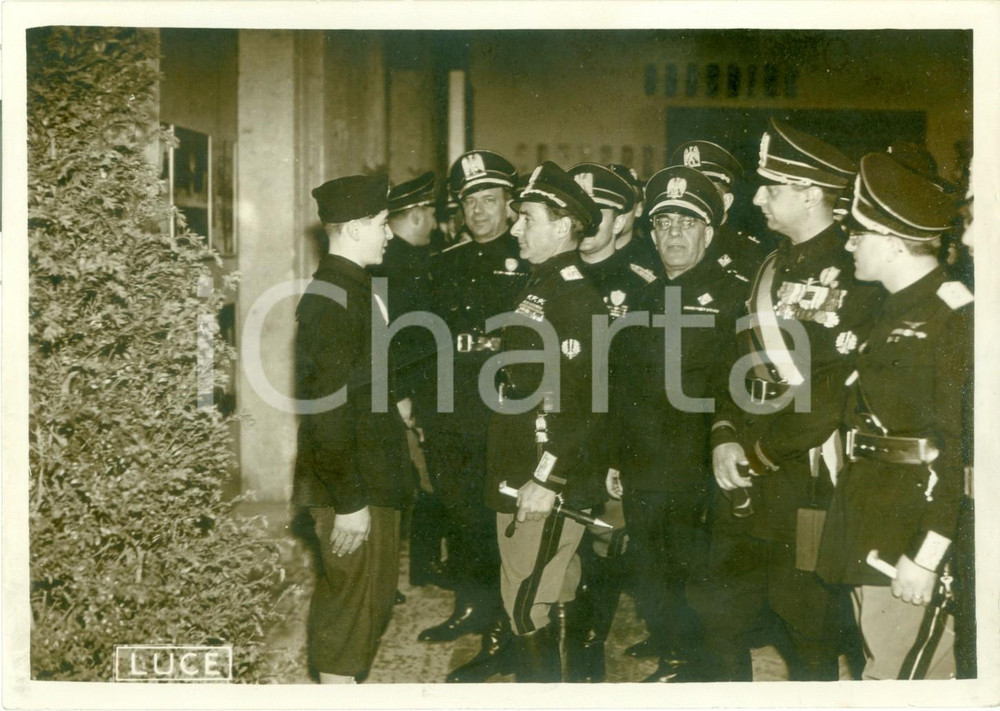 Fotografia d epoca originale 1939 ROMA Achille STARACE Giuseppe BOTTAI inaugurano Mostra dei Littoriali FOTO 1