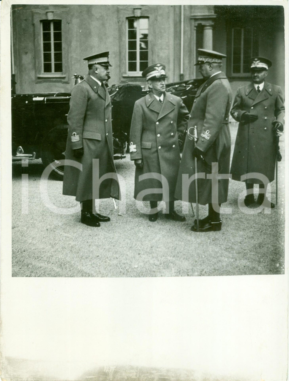 Fotografia d epoca originale 1936 MILANO Vittorio Emanuele III visita il Collegio Militare Fotografia 1