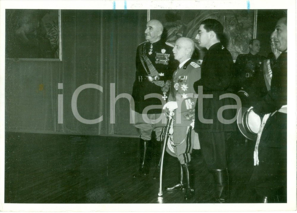 Fotografia d epoca originale 1939 VENEZIA Vittorio Emanuele III visita una mostra d arte Fotografia 1