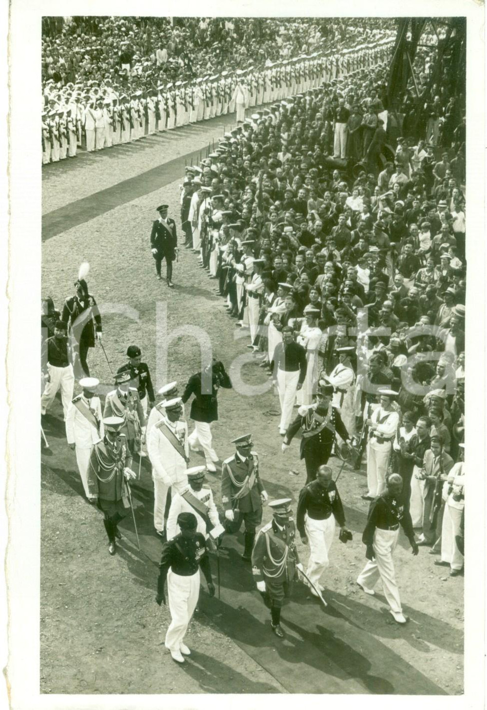 Fotografia d epoca originale 1937 GENOVA Funerali vittime disastro ferroviario CASELLA Piazza DE FERRARI Foto 1