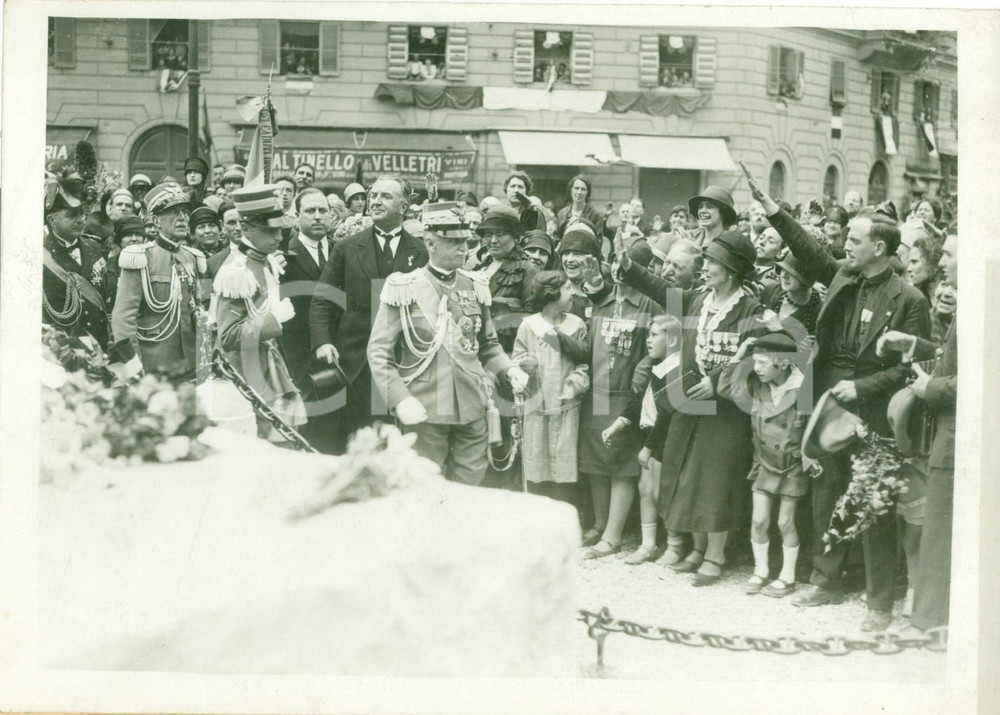Fotografia d epoca originale 1928 ROMA Il Re inaugura Monumento ai Caduti dei Quartieri NOMENTANO e SALARIO 1