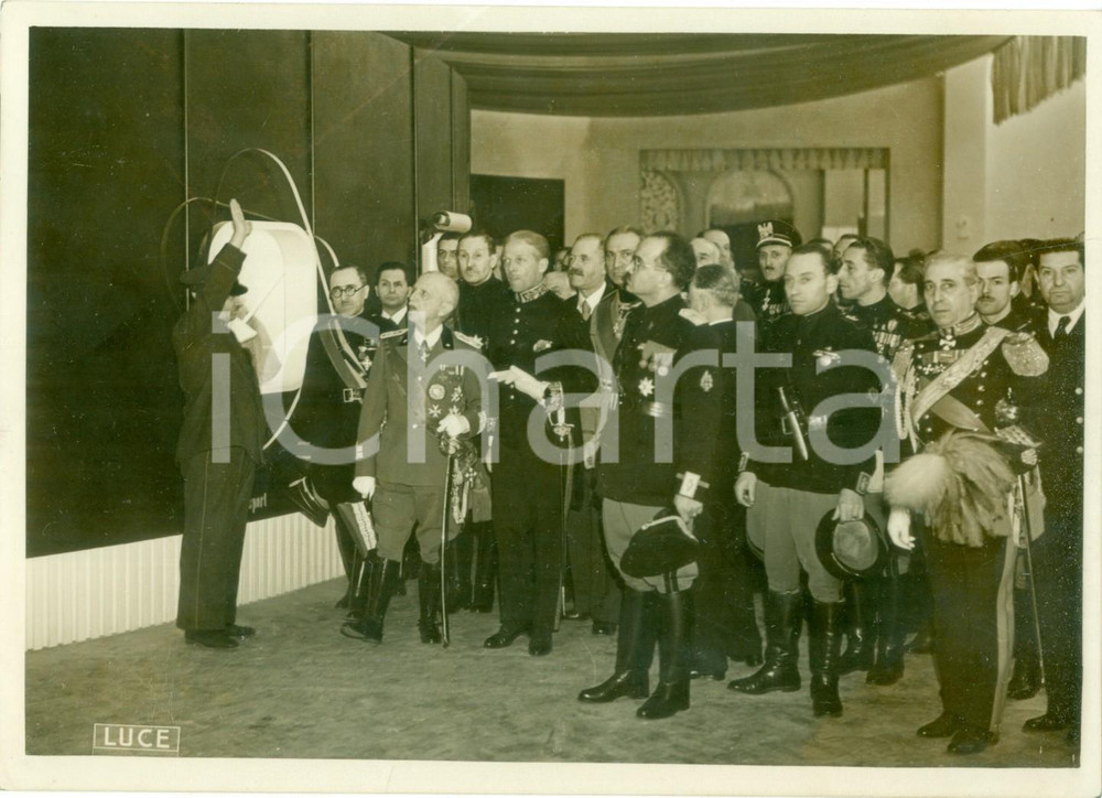 Fotografia d epoca originale 1940 MILANO Vittorio Emanuele III inaugura la VII Triennale Fotografia 1