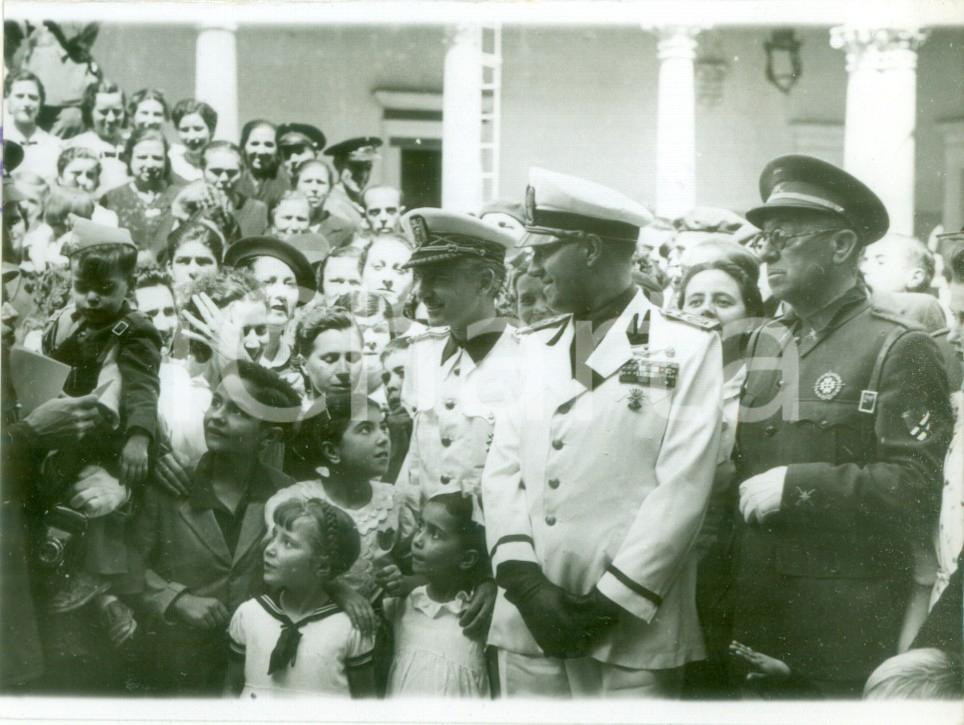 Fotografia d epoca originale 1939 TOLEDO SPAGNA Galeazzo CIANO JosÃ© MOSCARDO ITUARTE nel patio dell ALCAZAR 1