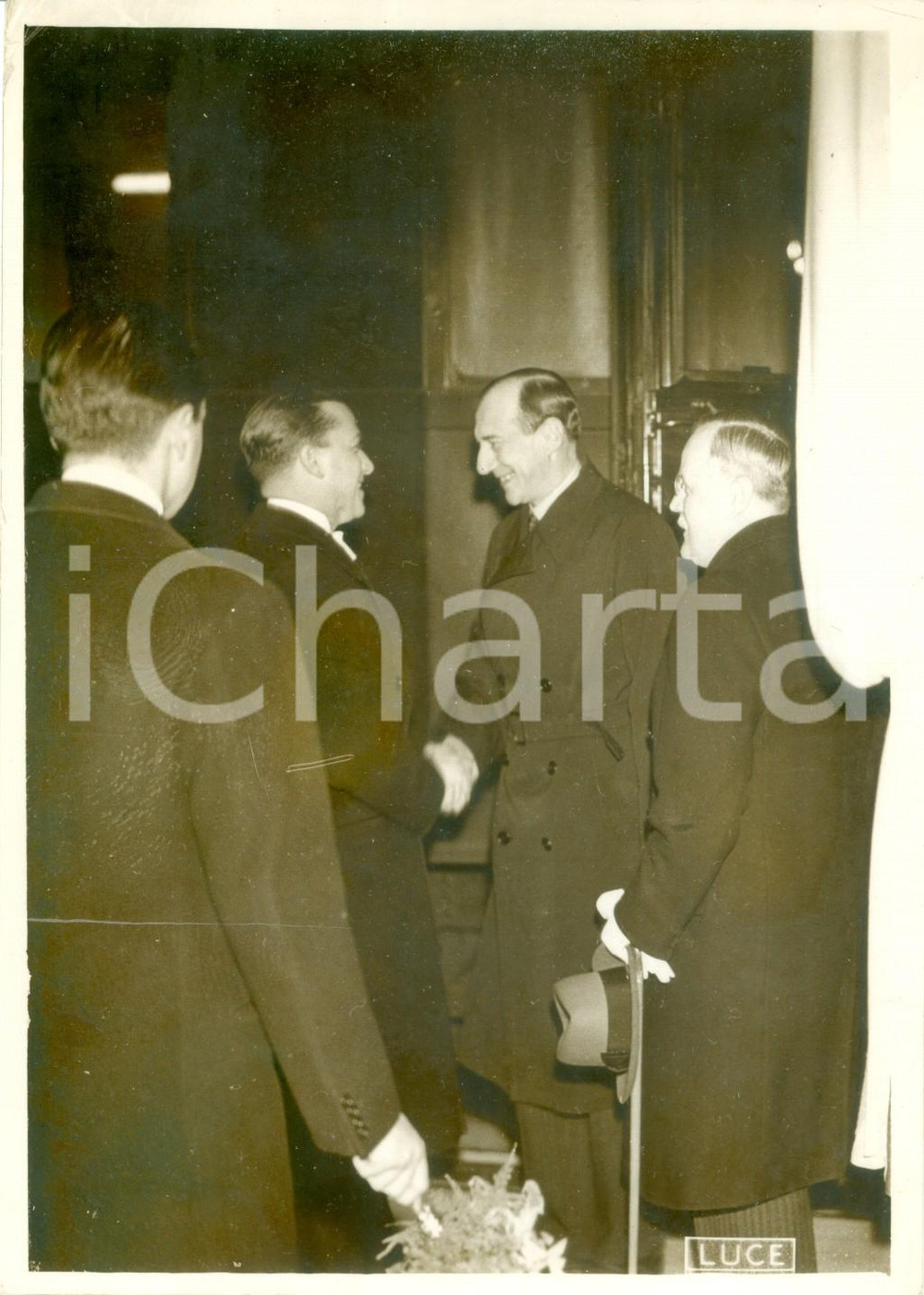 Fotografia d epoca originale 1938 ROMA Jozef BECK Ministro Esteri della POLONIA ricevuto da Galeazzo CIANO 1