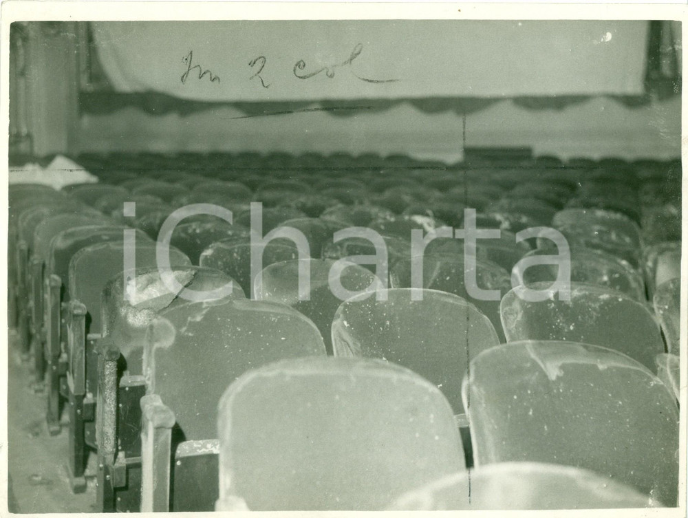 Fotografia d epoca originale 1935 ca MILANO Platea TEATRO ALLA SCALA danneggiata da incendio per un fulmine 1