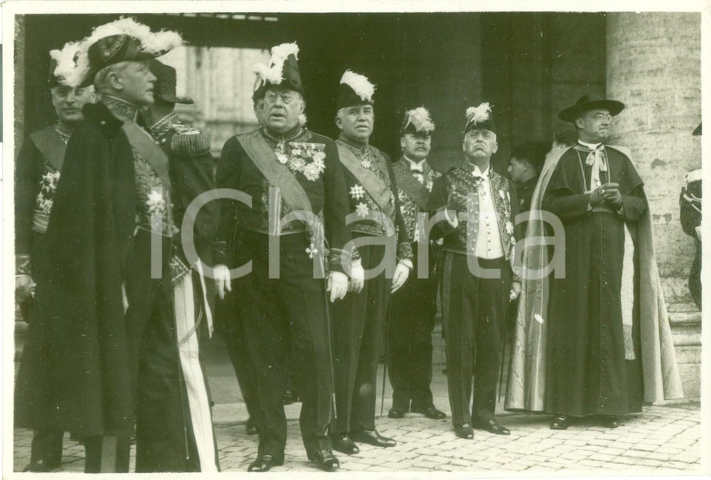 Fotografia d epoca originale 1929 ROMA Accademici d ITALIA schierato nelle nuove uniformi Fotografia 1