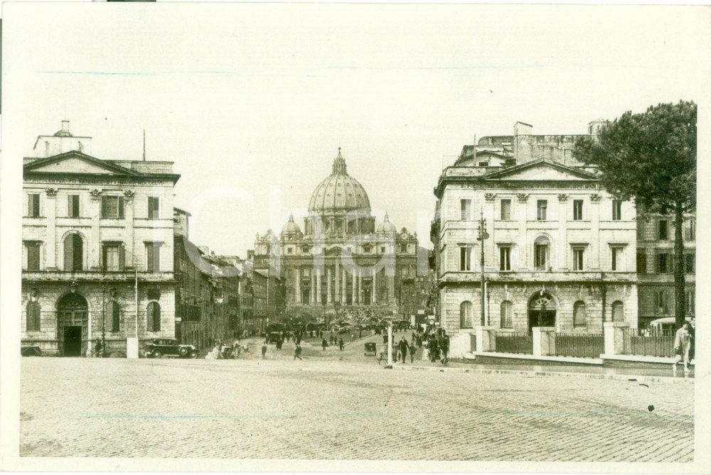 Fotografia d epoca originale 1937 ROMA La demolizione della SPINA DI BORGO rende visibile SAN PIETRO Foto 1