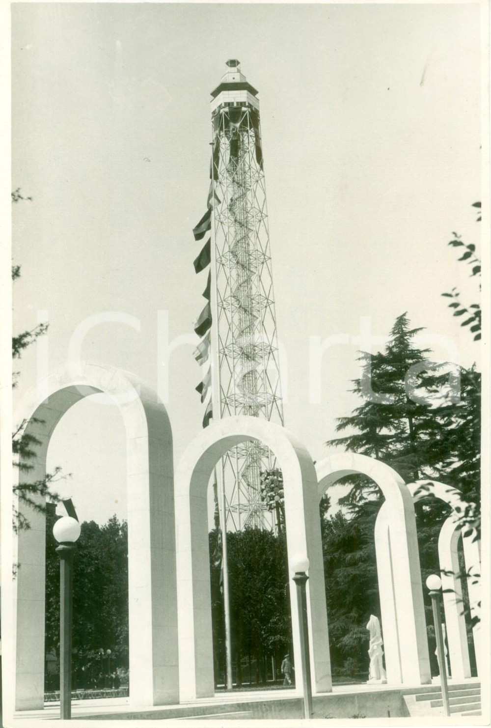 Fotografia d epoca originale 1933 MILANO La Torre Littoria nel giorno dell inaugurazione Fotografia 1