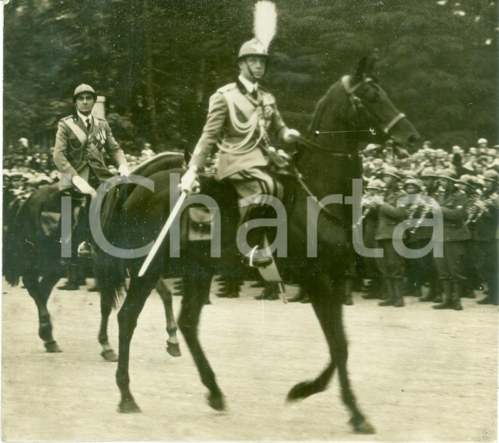 Fotografia d epoca originale 1934 MILANO Duca di BERGAMO alla rivista dello Statuto Fotografia 1