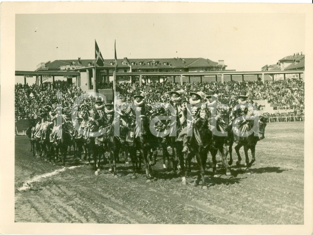 Fotografia d epoca originale 1936 TORINO Sfilata in costume al Carosello Storico  Militare Fotografia 1