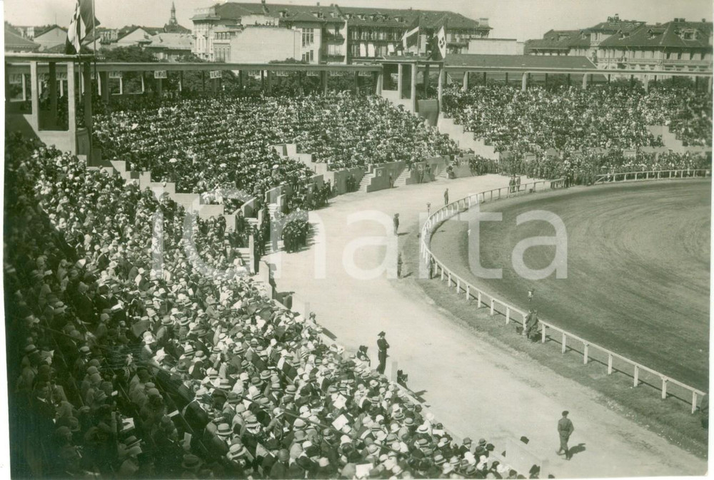 Fotografia d epoca originale 1936 TORINO Pubblico sugli spalti per il Carosello StoricoMilitare Fotografia 1