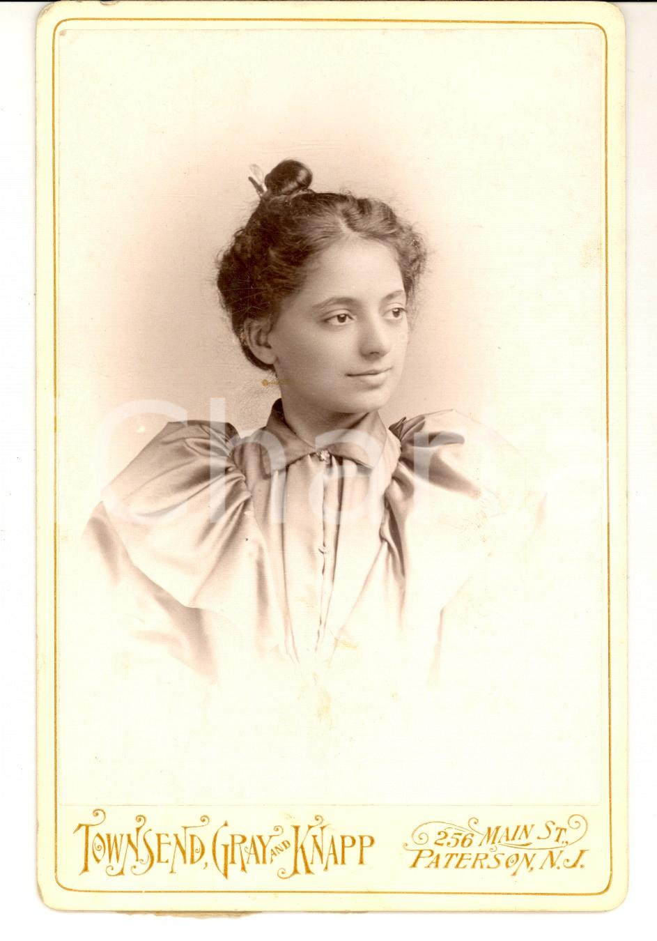 Fotografia d epoca originale 1920 ca PATERSON USA Ritratto della giovane Carlotta TOWNSEND, GRAY AND KNAPP 1