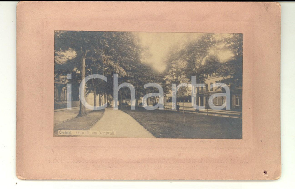 Fotografia d epoca originale 1898 KREFELD D Veduta dell OSTWALL CARREE Fotografia VINTAGE 16x10 cm 1
