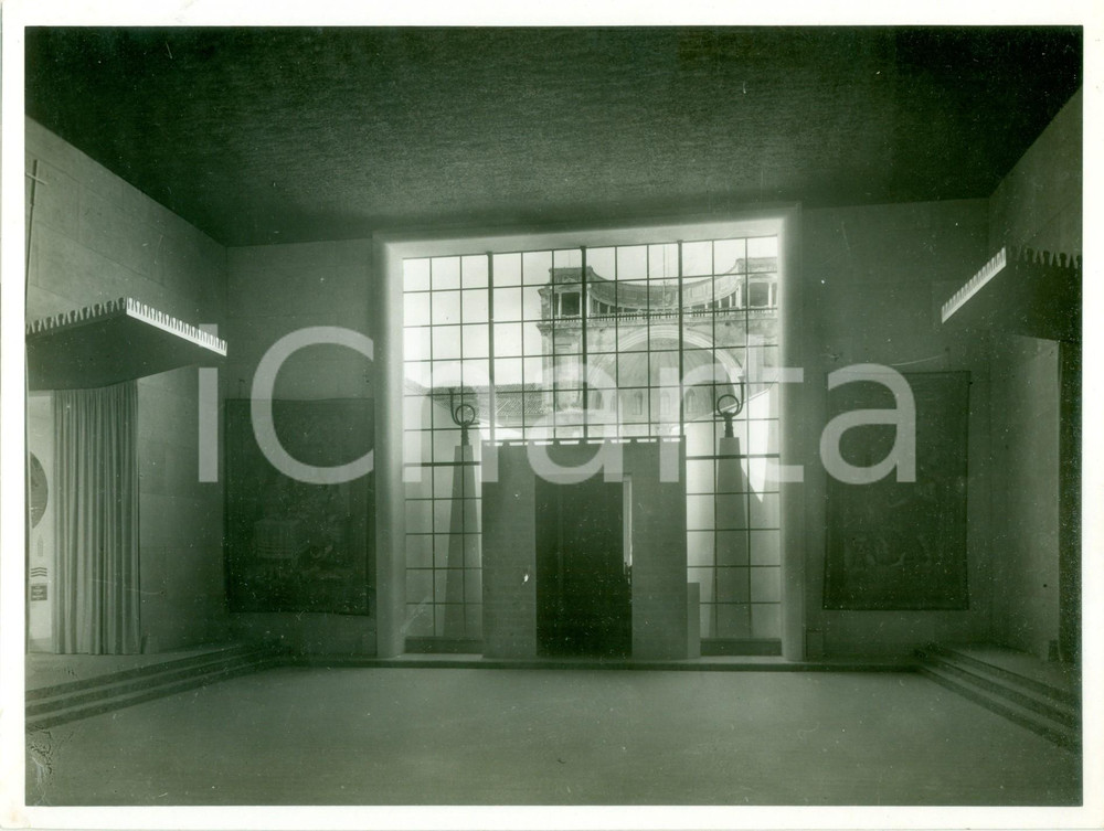 Fotografia d epoca originale 1936 VATICANO Esposizione Stampa Cattolica Nicchione del BRAMANTE Fotografia 1