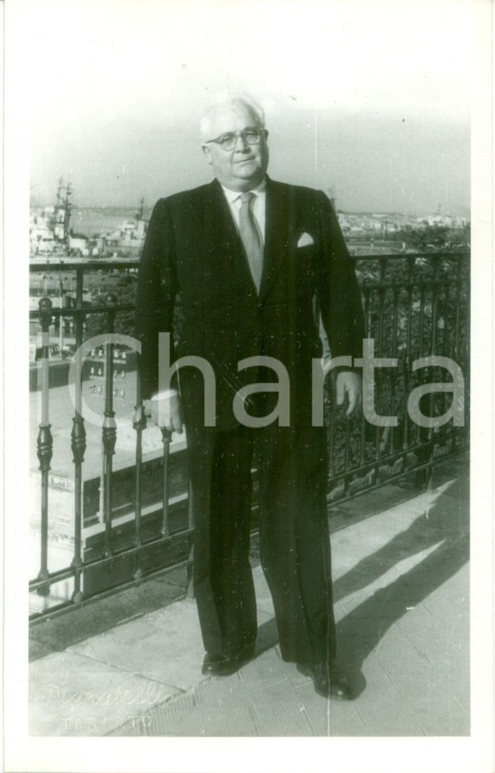 Fotografia d epoca originale 1949 PREMIO TARANTO Il critico letterario Francesco FLORA Fotografia 1