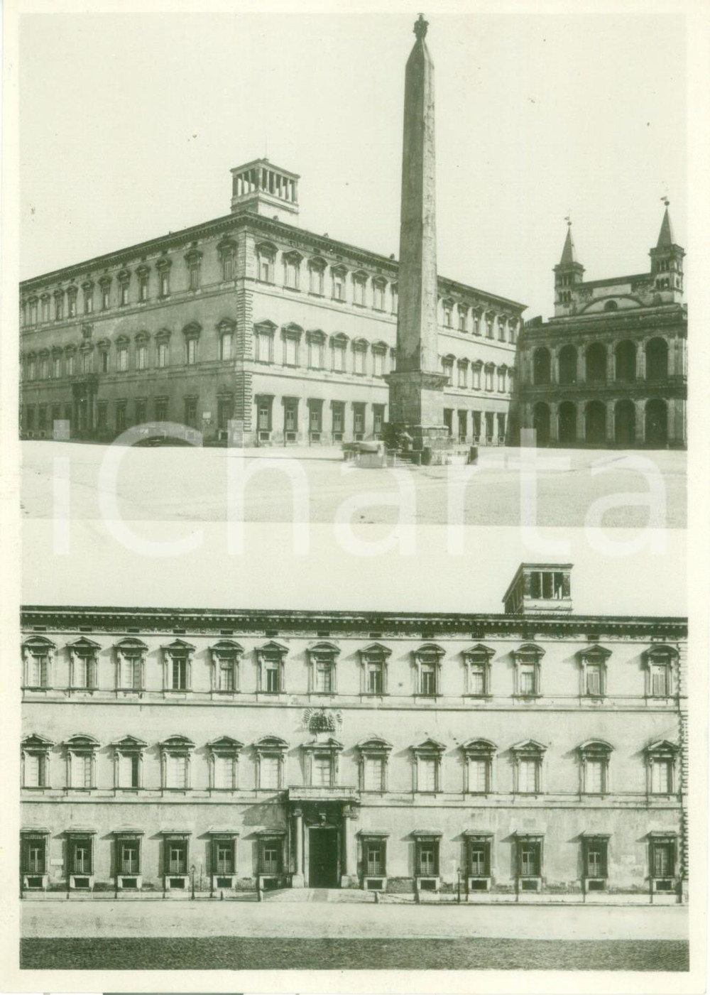 Fotografia d epoca originale 1930 ca ROMA Vedute del Palazzo Lateranense Vera fotografia 1