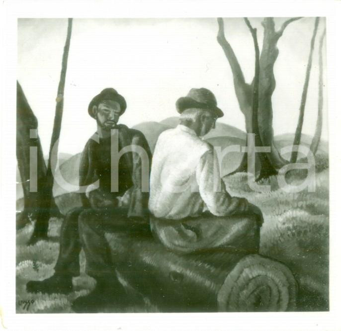 Fotografia d epoca originale 1935 UDINE Rimembranze sul Carso di Giuseppe LIUSSO alla Mostra d Arte del GUF 1