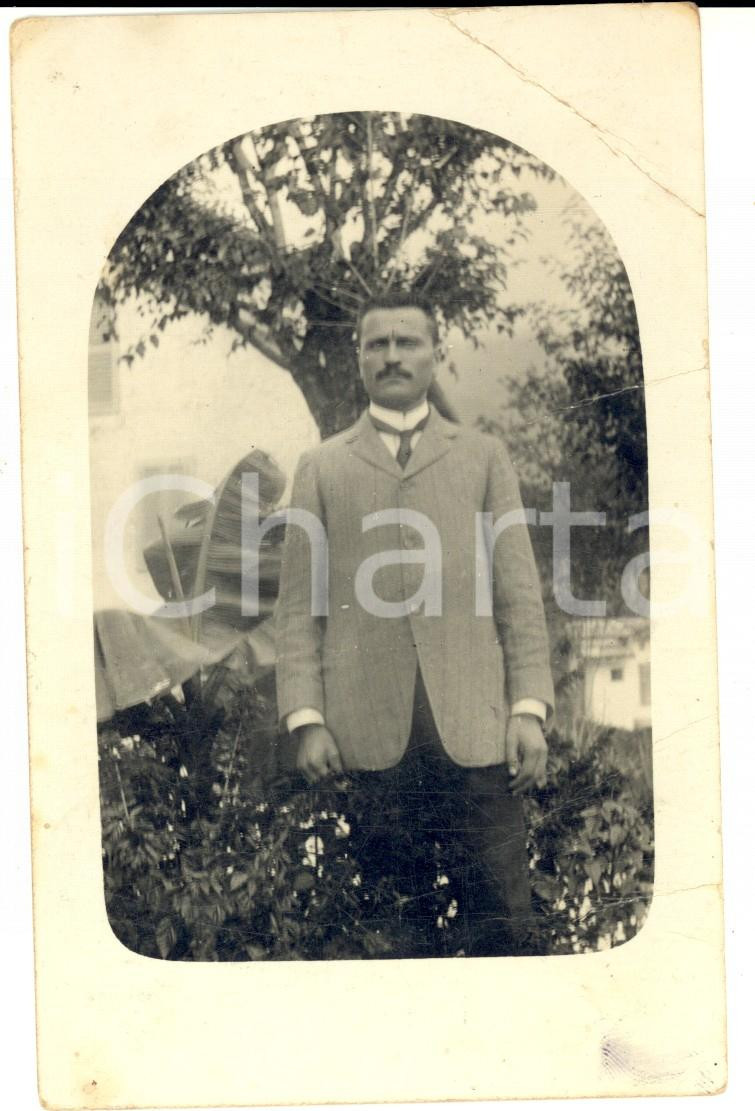 Fotografia d epoca originale 1914 PADOVA Ritratto di Agostino alla famiglia Paolo ACCOMASSO Foto VINTAGE 1