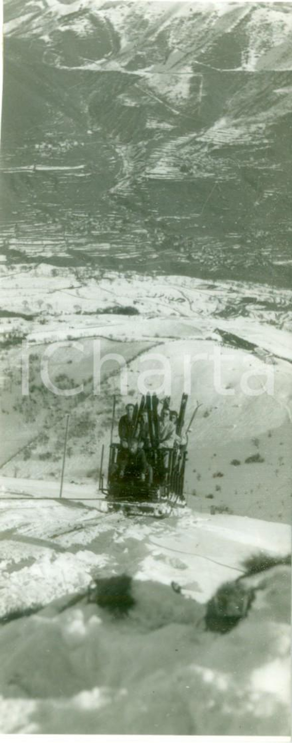 Fotografia d epoca originale 1940 CASASCO D INTELVI CO In slittovia sul Monte CROCIONE Fotografia 1