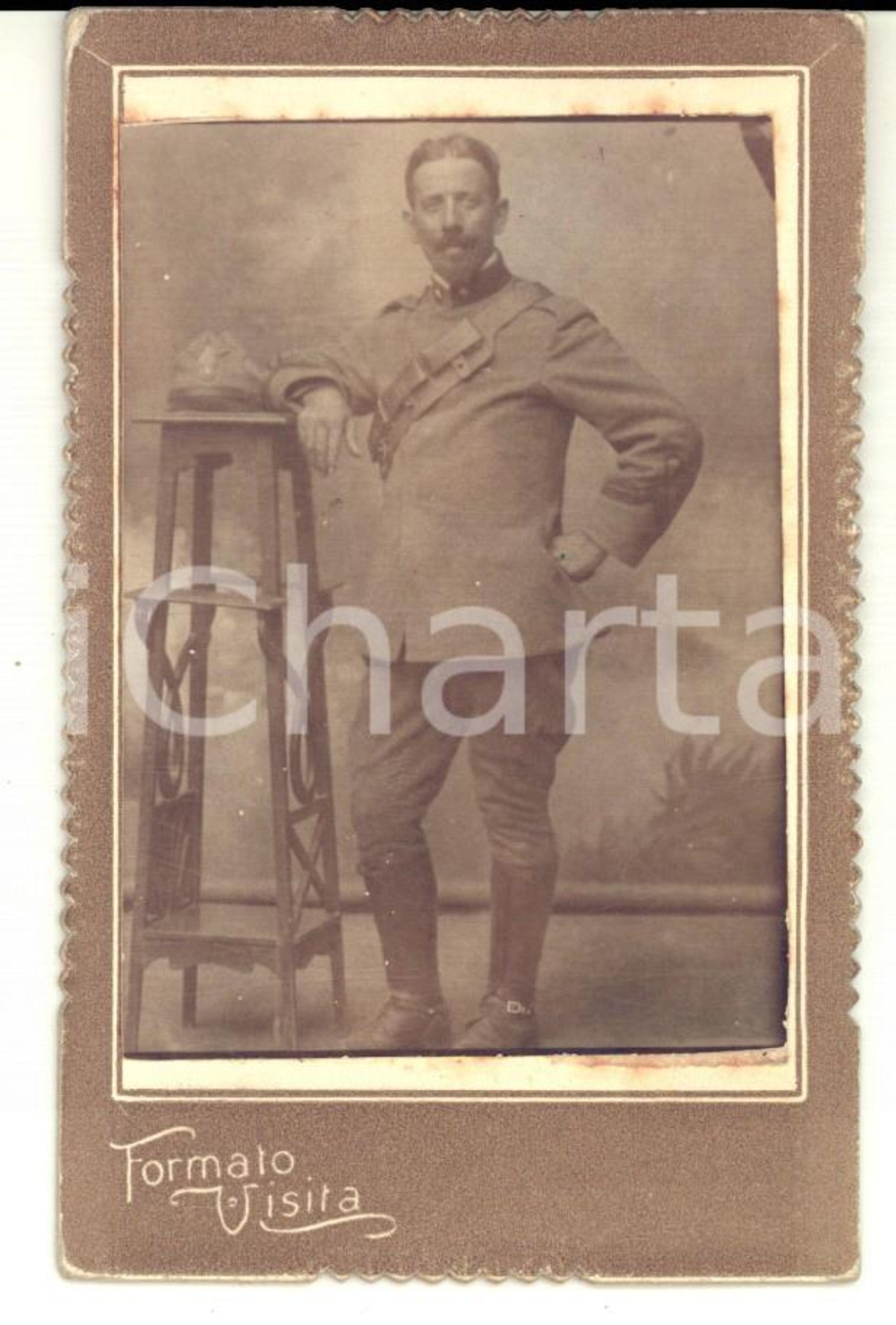 Fotografia d epoca originale 1900 ca REGIO ESERCITO Ritratto di un militare della CAVALLERIA Fotografia 1