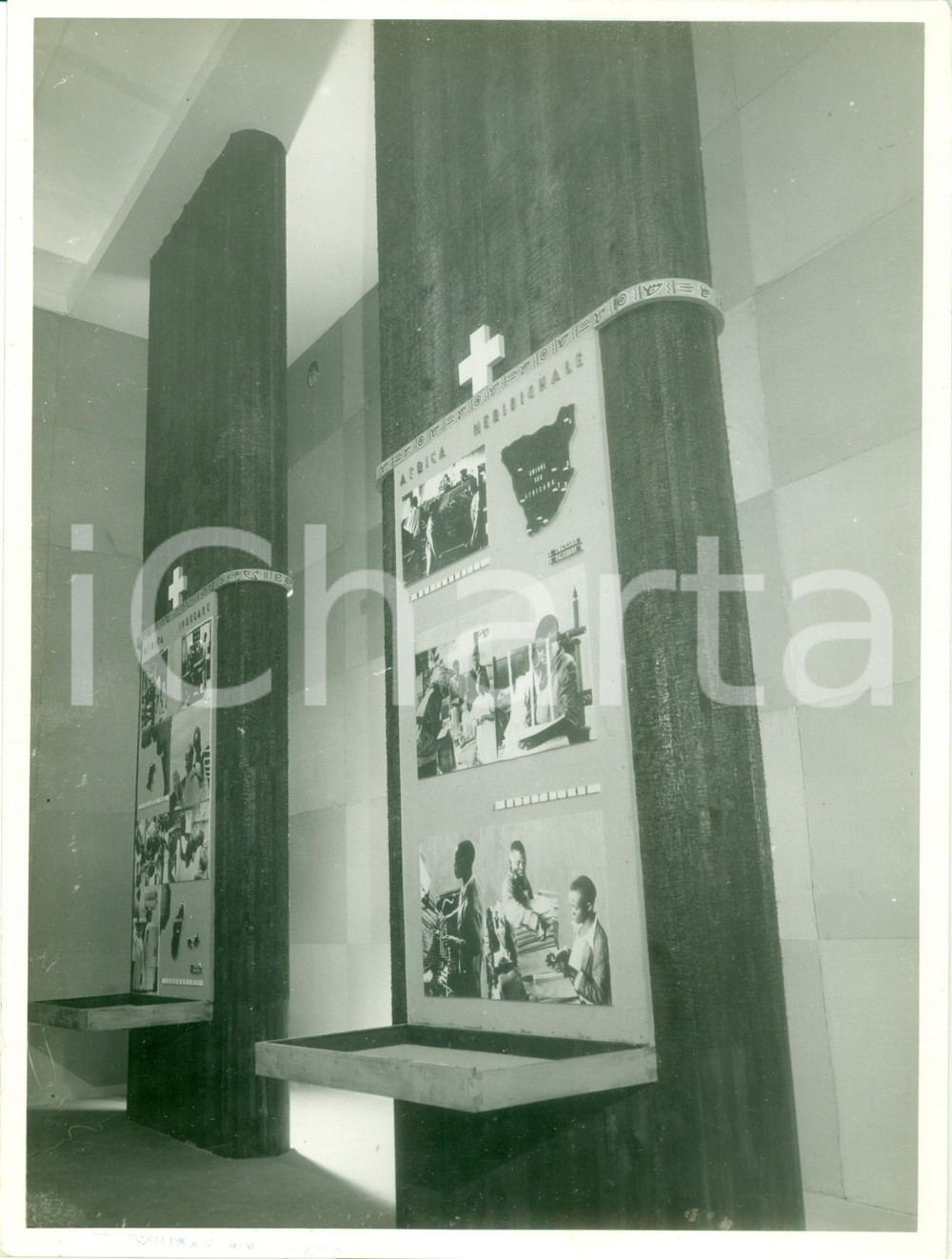 Fotografia d epoca originale 1936 VATICANO Esposizione Stampa Cattolica Sala dell AFRICA Fotografia 1