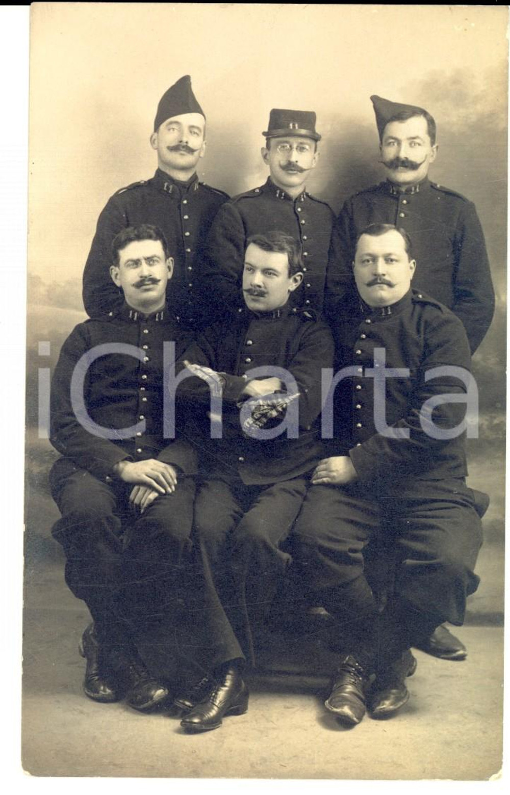 Fotografia d epoca originale 1920 ca GRENOBLE F ARMEE DE TERRE  Officiers 11e infanterie Rapid Photo 1