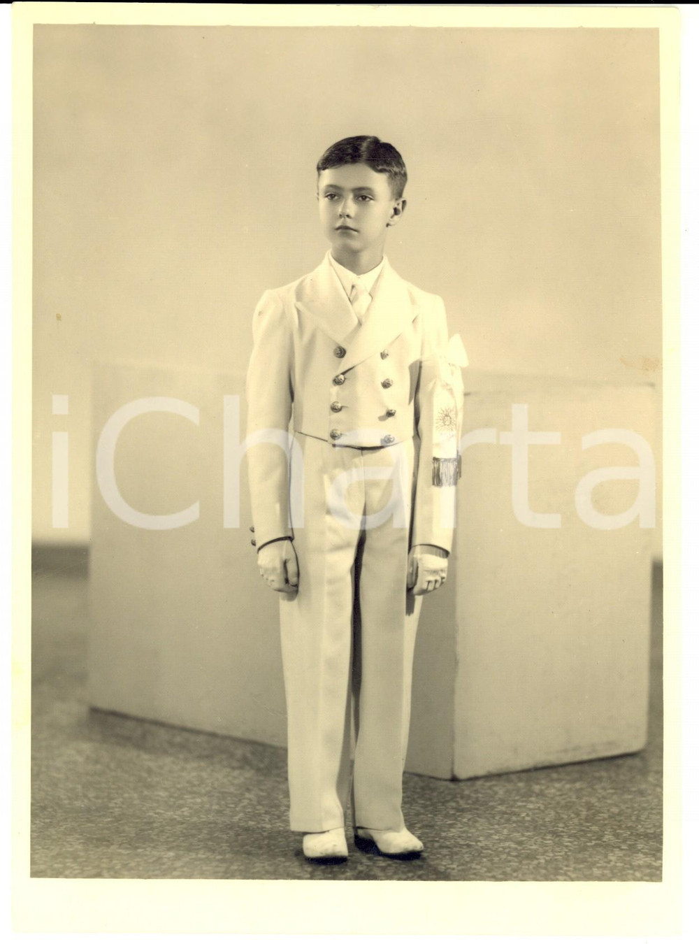 Fotografia d epoca originale 1950 ca TORINO Carlo BARBERIS alla Prima Comunione Fotografia CASTAGNERI 1
