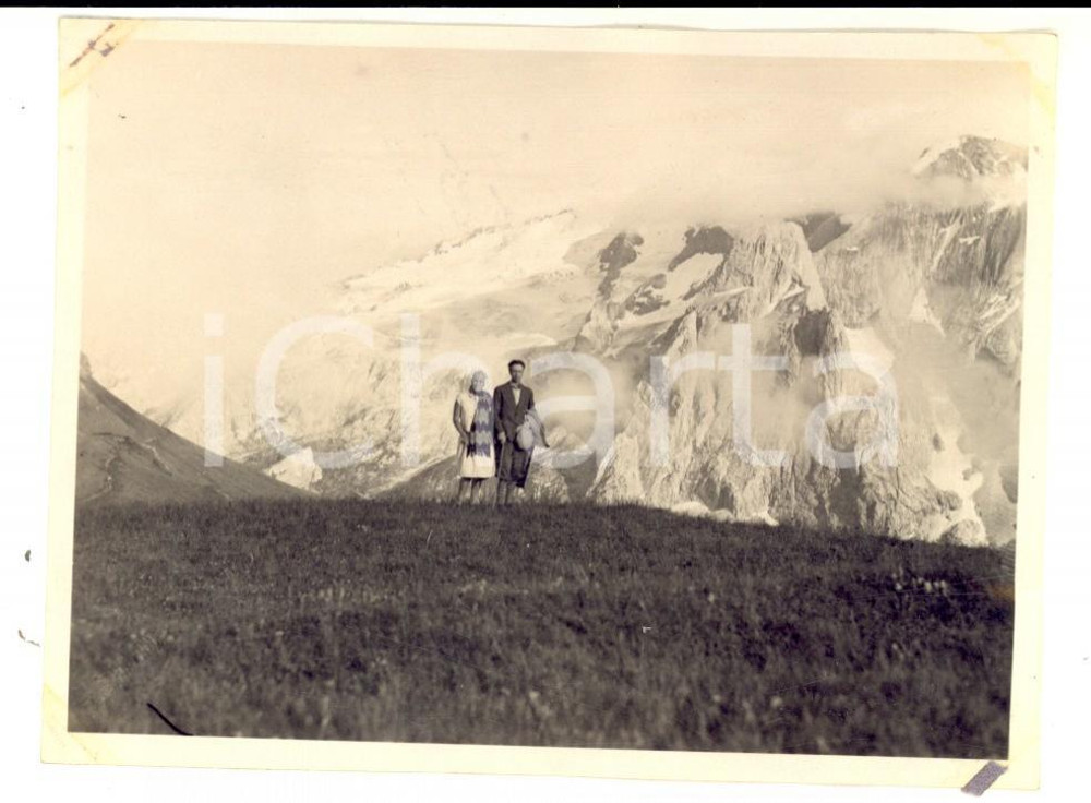 Fotografia d epoca originale 1927 PASSO PORDOI TN La Marmolada dal Belvedere Foto VINTAGE 12x9 cm 1