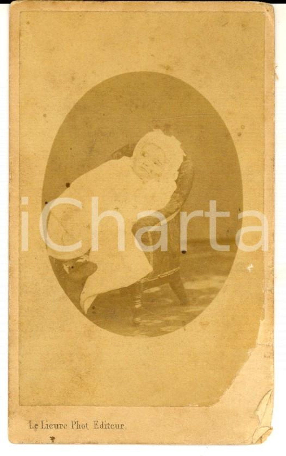 Fotografia d epoca originale 1880 TORINO Nobile Maria GRISI DELLA PIE  neonata Foto LE LIEURE DANNEGGIATA 1