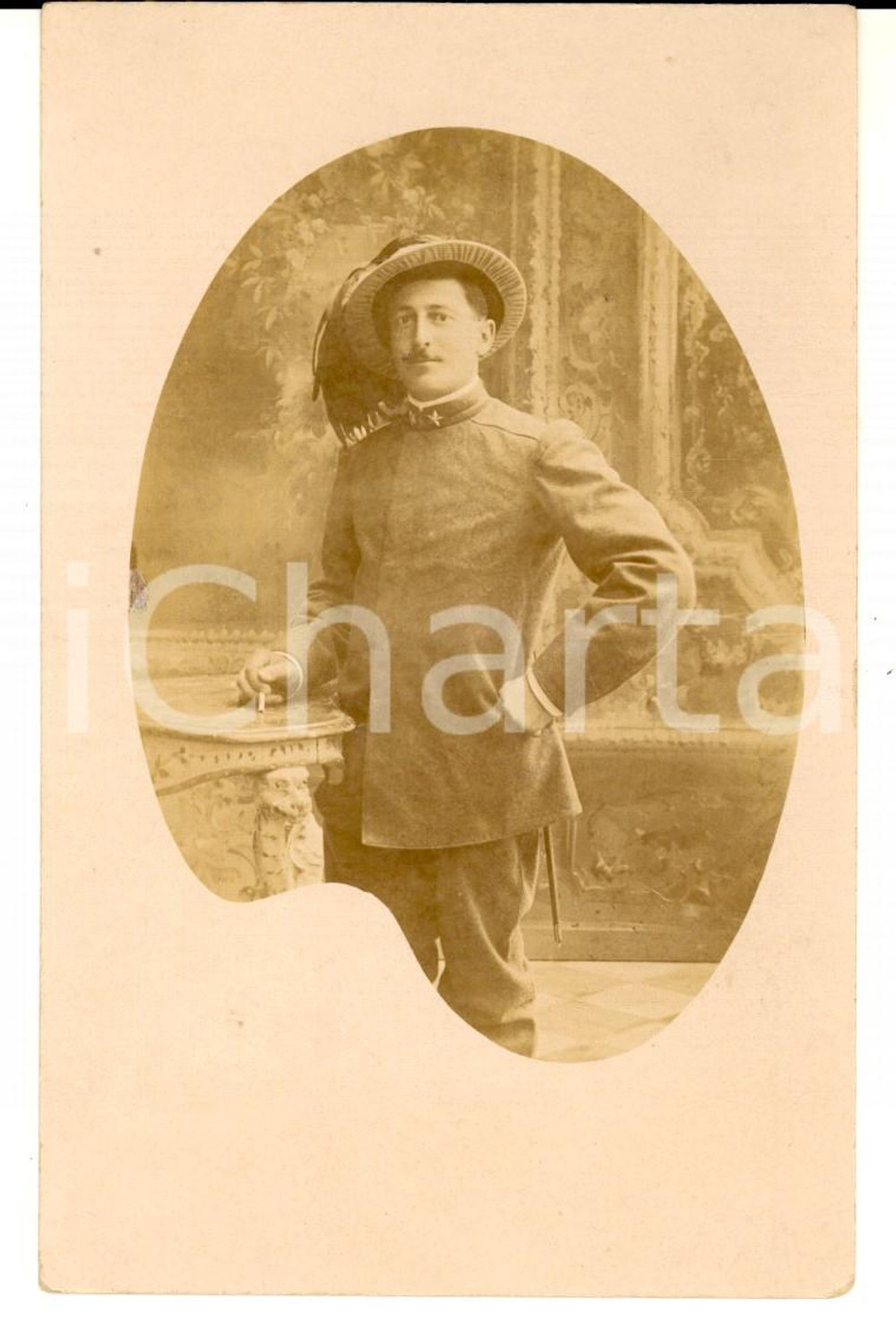 Fotografia d epoca originale 1915 ca REGIO ESERCITO Ritratto del bersagliere MAZZOLA Foto cartolina 1