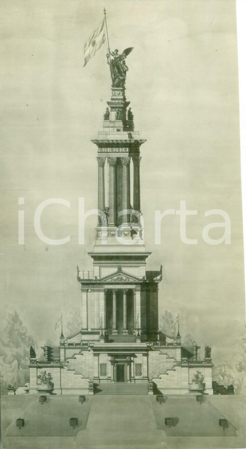Fotografia d epoca originale 1930 ca ARGENTINA Monumento alla Patria Rendering fotografico 1