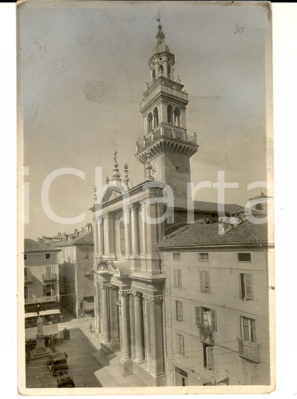 Fotografia d epoca originale 1930 ca CASALE MONFERRATO AL Chiesa di SANTO STEFANO Fotografia FP 1