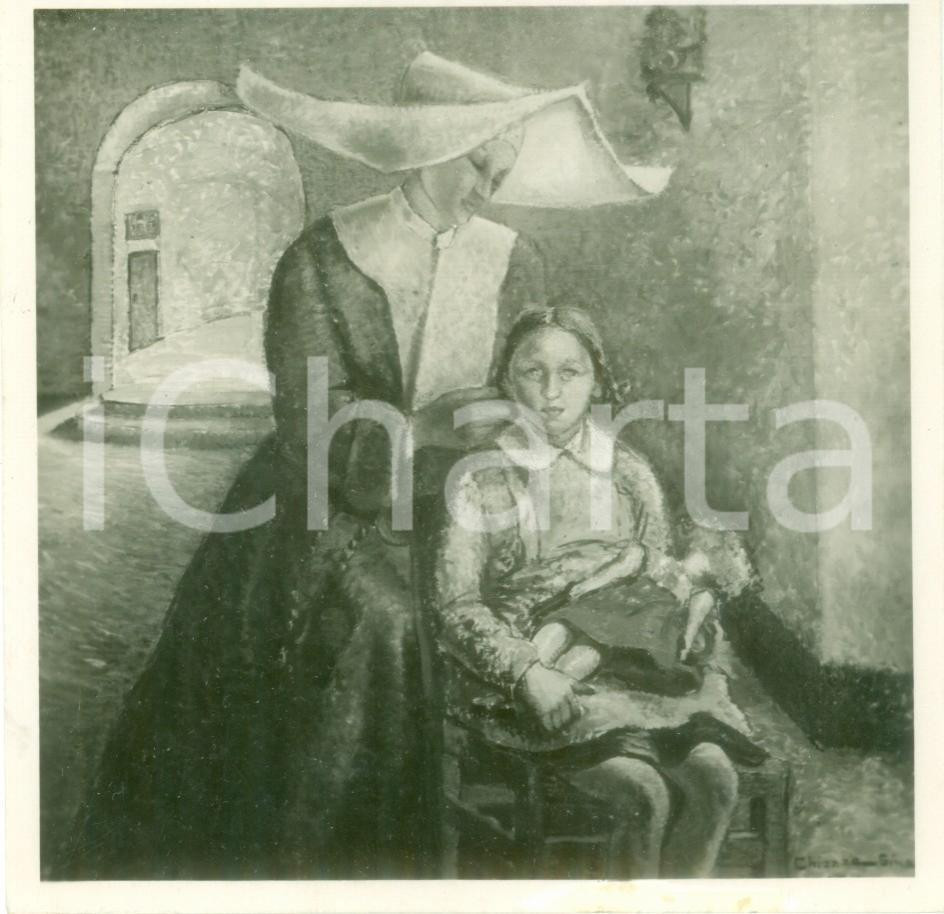 Fotografia d epoca originale 1935 GENOVA Gina CHIOZZA LORENZI Rinuncia e promessa Fotografia coeva del quadro 1