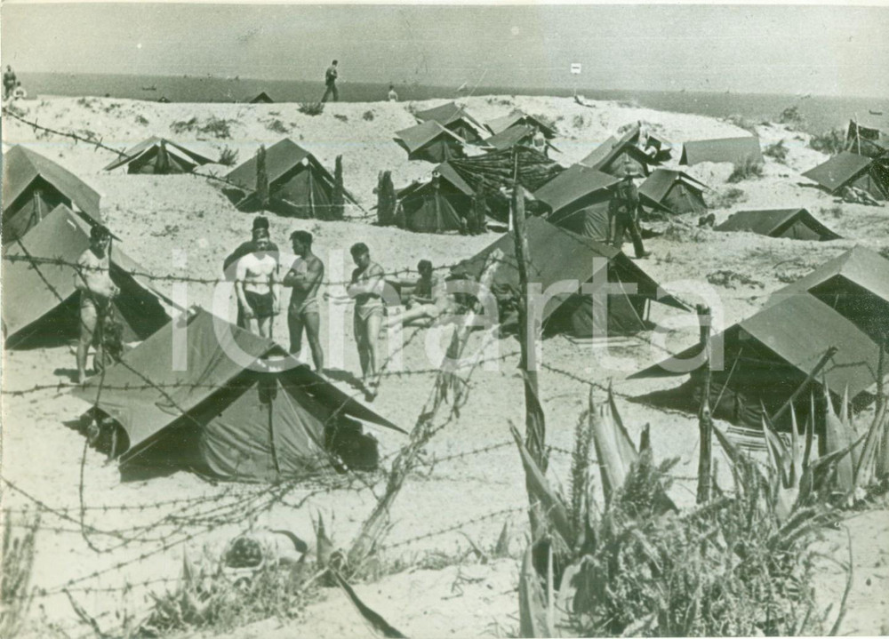 Fotografia d epoca originale 1941 AFRICA SETTENTRIONALE WW2 Truppe dell AFRICAKORPS al campo Fotografia 1