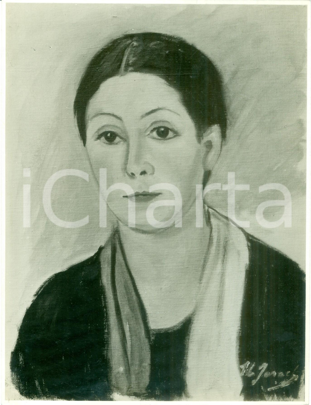 Fotografia d epoca originale 1933 MILANO Nives JARACH CAVALIERI Ritratto Fotografia coeva del quadro 1