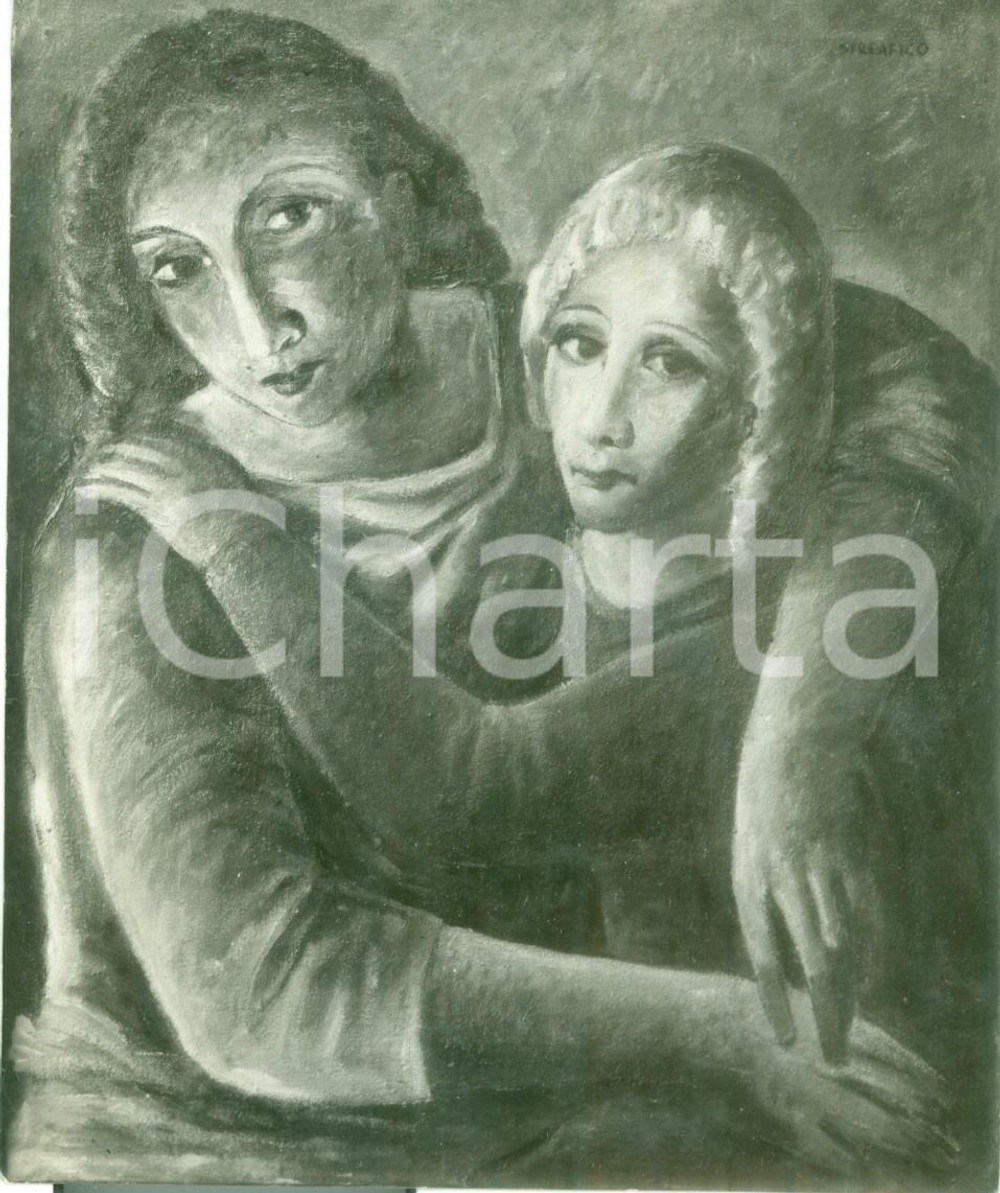 Fotografia d epoca originale 1933 MOSTRE D ARTE Leonardo SPREAFICO Elvira e madre Fotografia coeva del quadro 1