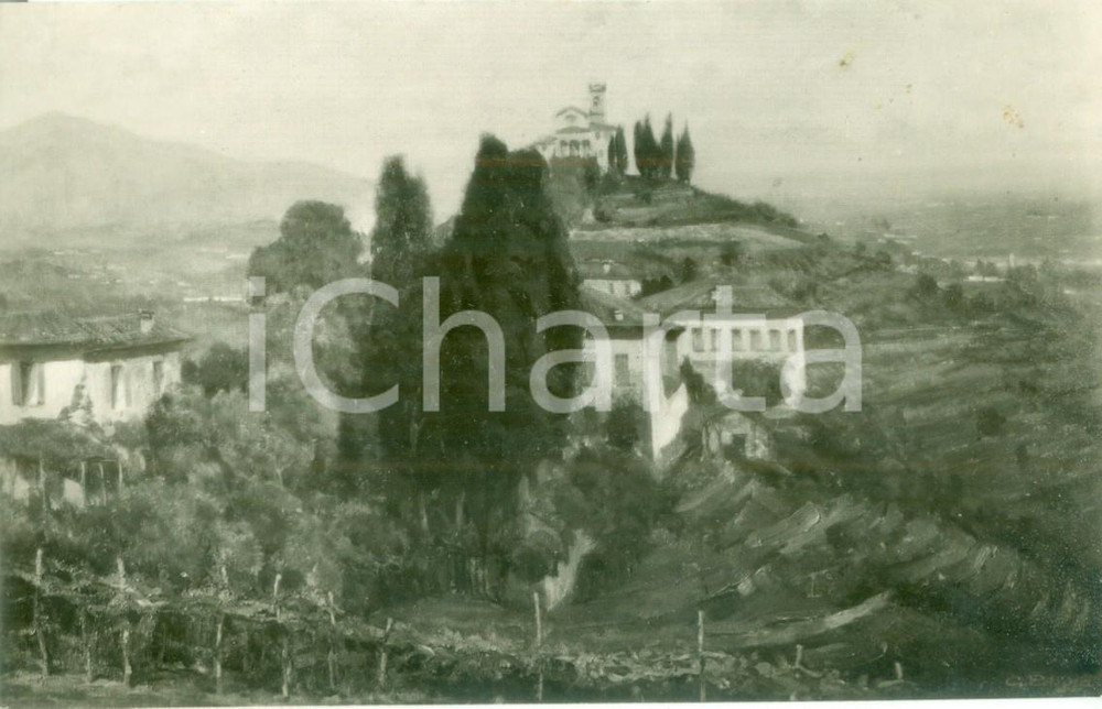 Fotografia d epoca originale 1936 MONZA Giuseppe PESSINA Maggio a MONTEVECCHIO Fotografia coeva del quadro 1