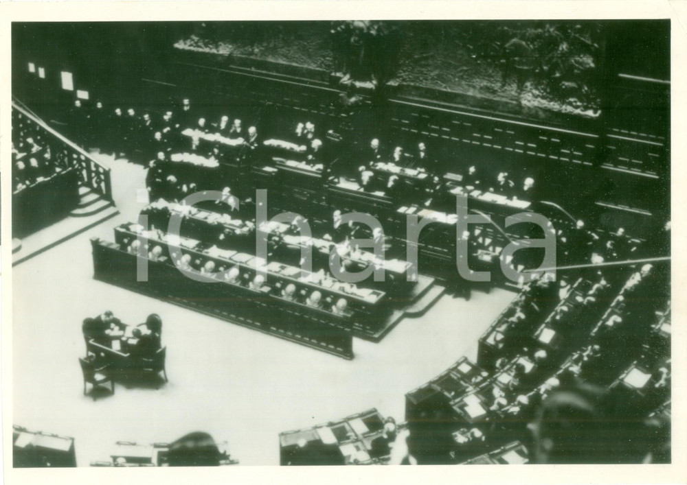 Fotografia d epoca originale 1936 ROMA Seduta del Governo alla Camera dei Deputati Fotografia 1