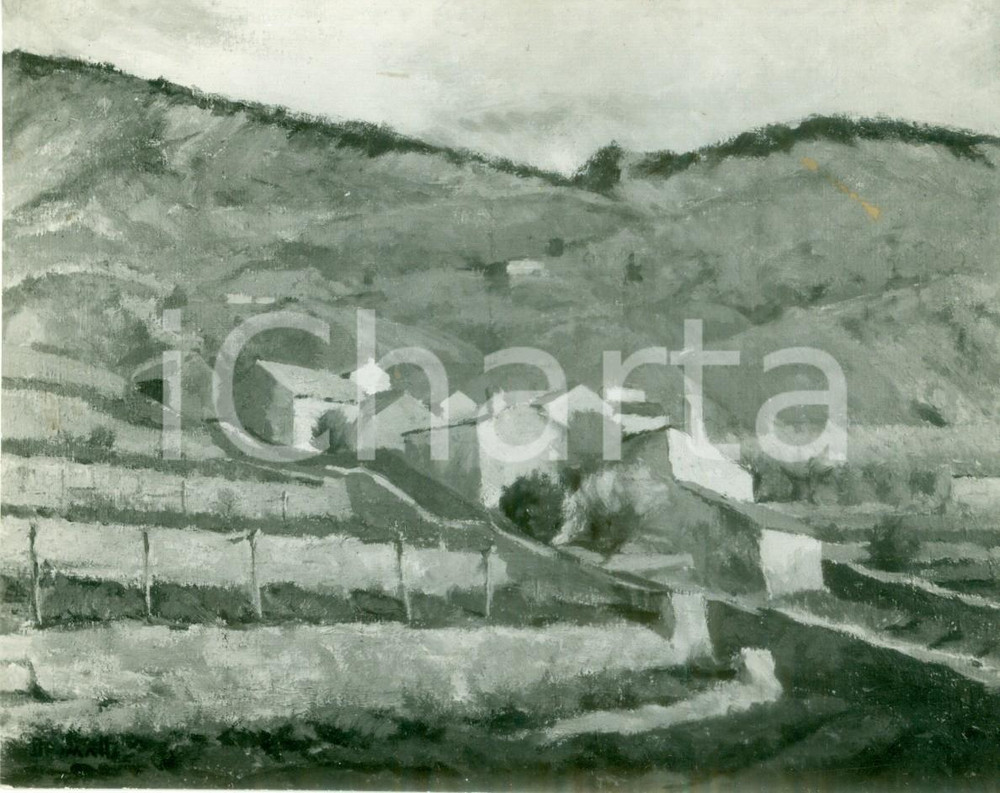 Fotografia d epoca originale 1936 MOSTRE D ARTE Gianni BRUMATTI Paesaggio Fotografia coeva del quadro 1