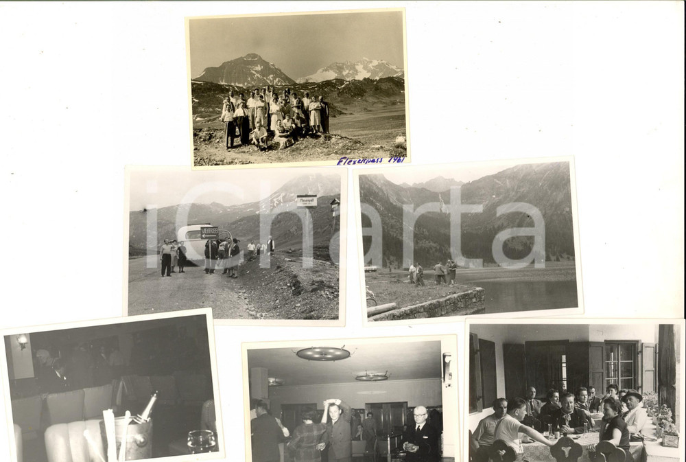Fotografia d epoca originale 1961 FLEXEN PASS AUSTRIA Gita in montagna e festa danzante Lotto 6 foto 10x7 1