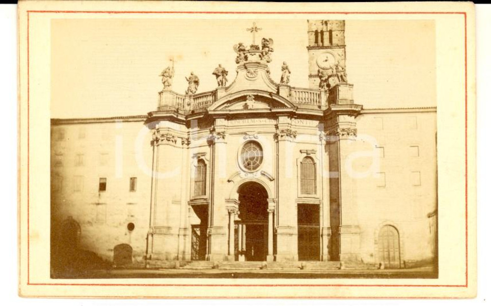 Fotografia d epoca originale 1870 ca ROMA Basilica di SANTA CROCE IN GERUSALEMME Foto seriale 10x6 cm 1