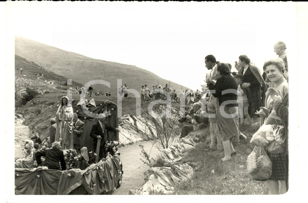 Fotografia d epoca originale 1960 GENOVA Processione MADONNA IMMACOLATA su carro fioritoFoto 18x13 DALMER 1