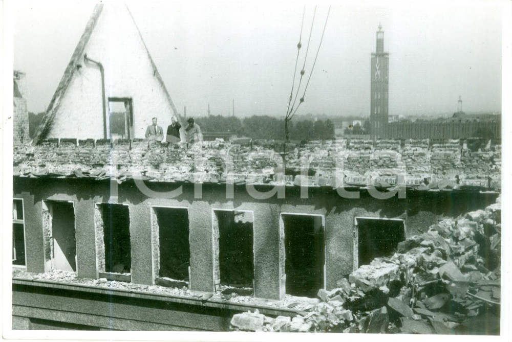 Fotografia d epoca originale 1945 KOLN WW2 Edifici distrutti dai bombardamenti Fotografia 1