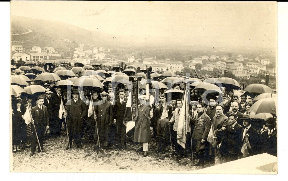 Fotografia d epoca originale 1930 ca AREA MILANESE Cerimonia con OFFICINE MECCANICHE MIANI & SILVESTRI Foto 1