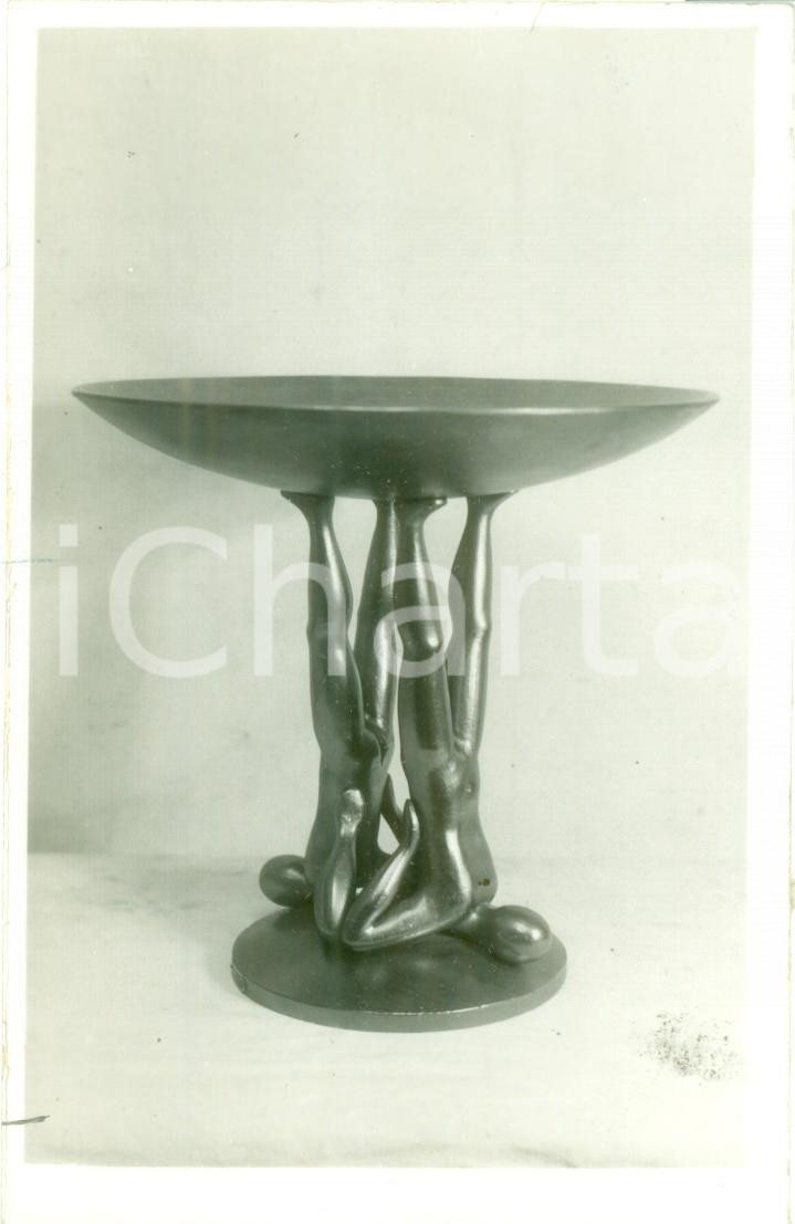 Fotografia d epoca originale 1936 MANTOVA Foto di scultura di Luigi CHIODARELLI Fotografia con AUTOGRAFO 1