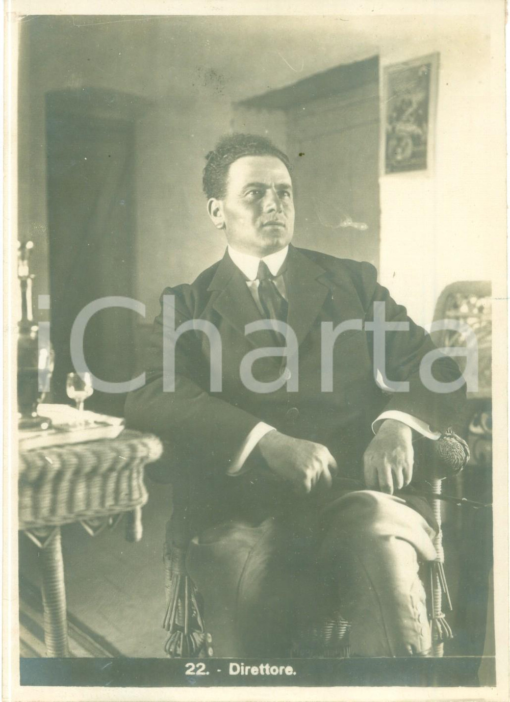 Fotografia d epoca originale 1936 ETIOPIA AOI ? Azienda agricola coloniale italiana Il Direttore Fotografia 1