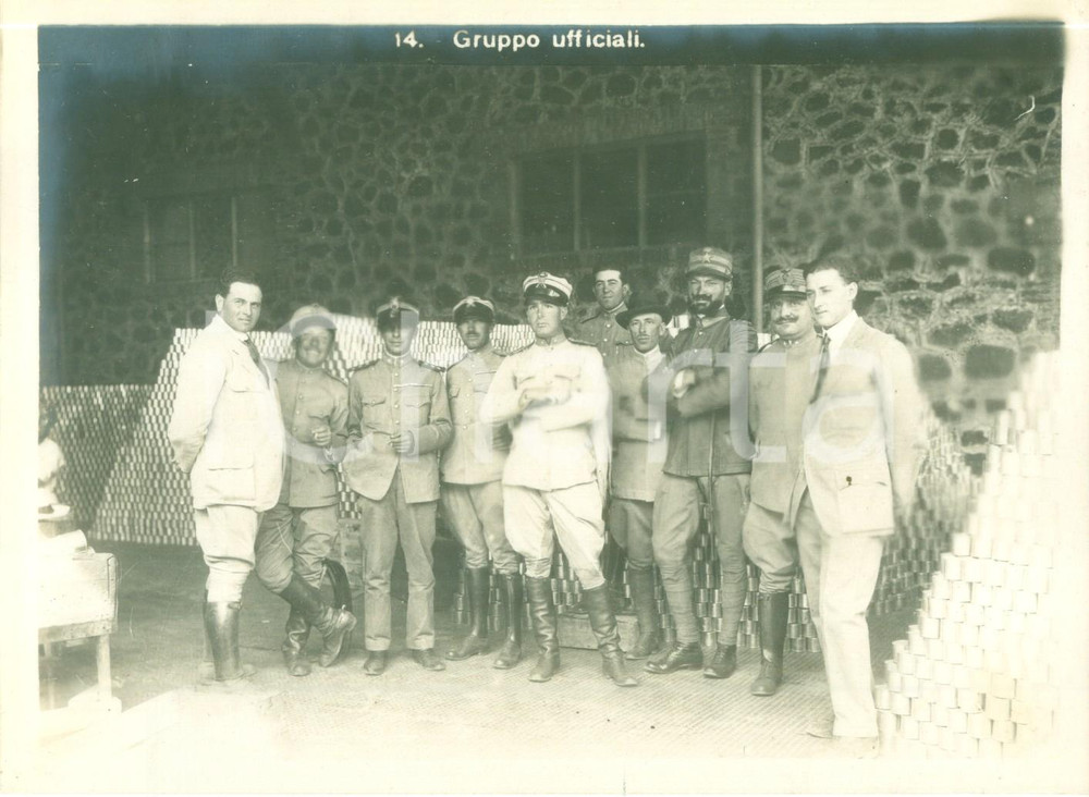 Fotografia d epoca originale 1936 ETIOPIA AOI ? Azienda agricola coloniale italiana Gruppo ufficiali Foto 1