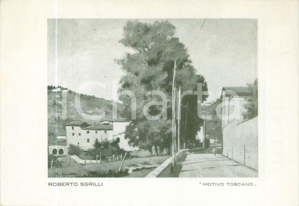 Fotografia d epoca originale 1934 MONTECATINI TERME Roberto SGRILLI Motivo toscano Cartolina FG NV 1